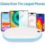 Cell Phone UV Sanitizer, Sterilizer for Smart Phone, Disinfection Device with Aromatherapy Function for Android and iPhone,UV Light Cleaner Box for Jewelry Watch-Blue Cell Phone UV Sanitizer, Sterilizer for Smart Phone, Disinfection Device with Aromatherapy Function for Android and iPhone,UV Light Cleaner Box for Jewelry Watch-Blue