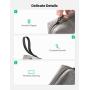 UGREEN Electronics Accessories Organizer Bag, Leather Storage for Wired Headphones Earphone USB Cable Cell Phones PC Digital Accessories