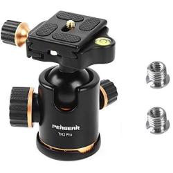 Pergear TH3 Pro DSLR Camera Tripod Ball Head, 8KG/17.6lbs Loading Capacity, 360 Degree Swivel, Metal Build Quality, Fine Tuning Damping, U-Shaped Groove Design for Easy Switching Into Vertical Mode