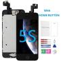 for iPhone 5S Screen Replacement with Home Button Black, Mobkitfp Full Assembly LCD Touch Digitizer with Camera+Ear Speaker+Sensors+Repair Tools+Screen Protector for A1533, A1457, A1453, A1530