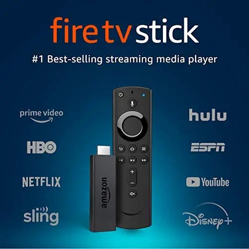 Fire TV Stick streaming media player with Alexa built in, includes Alexa Voice Remote, HD, easy set-up, released 2019 Fire TV Stick streaming media player with Alexa built in, includes Alexa Voice Remote, HD, easy set-up, released 2019