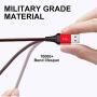 Lightning Cable MFi Certified iPhone Charger Cable 3FT 3Pack Nylon Braided Fast Charging Cord Compatible with iPhone 11 / Pro Max/X/Xs Max/Xr /8 Plus/ 7 Plus/ 6S Plus / 6 Plus/iPad Mini/Air Red