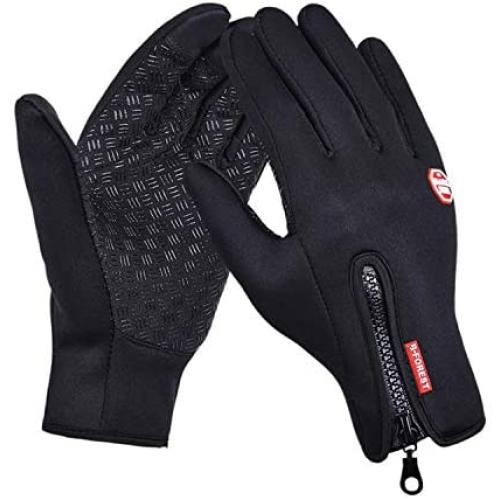 IPENNY Womens Mens Winter Touch Screen Gloves Windproof Waterproof Thermal Gloves Smartphone Texting Hand Warmers Cycling Running