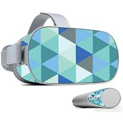 MightySkins Skin Compatible with Oculus Go Mobile VR - Blue Kaleidoscope | Protective, Durable, and Unique Vinyl Decal wrap Cover | Easy to Apply, Remove, and Change Styles | Made in The USA