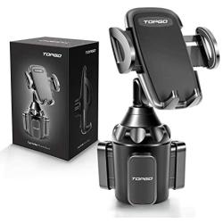 [Upgraded] Car Cup Holder Phone Mount Adjustable Automobile Cup Holder Smart Phone Cradle Car Mount for iPhone 11 Pro/XR/XS Max/X/8/7 Plus/6s/Samsung S10+/Note 9/S8 Plus/S7 Edge(Black)