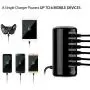 USB Charger, Multi USB Wall Charger : Jelly Comb Universal 6-Port Desktop USB Charging Station with Smart Identification for Phones, Tablets, Bluetooth Speakers and More (All Black)