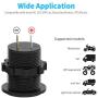 MICTUNING Dual USB Charger Socket 2.1A & 2.1A Power Outlet with Digital Voltmeter Blue LED Light 12-24V for Car Boat Marine Mobile