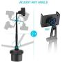 Car Cup Holder Phone Mount, SAWAKE Universal Adjustable Cell Phone Cup Holder Cradle Car Mount for iPhone Xs Max/XR/X/11/8/7 Plus/6S, Samsung Galaxy S20/S10/S9/S8/S7 Edge Note 9/8, Google Pixel, GPS