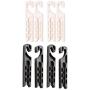 UKCOCO Car Air Vent Holder, 8 Pack Mobile Phone Car Mount Earphone Cable Winder Glasses Organizer Hanger Storage Hook(Black+White)