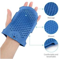 SEICIPET 5 in 1 Pet Shower Kit with Bath Glove Brushs |Dog Shower Towel |Massage & Remove Hair Stainless Steel Comb |Grooming Shower Tool for Indoor & Outdoor Use