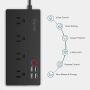 Smart Power Strip WiFi Works with Alexa, GoogleHome, Multi Plug with 4 AC Outlets & 4 USB Charging Ports, 6ft ExtensionCord, Voice Control, Timing Schedule, No Hub Required, App Control