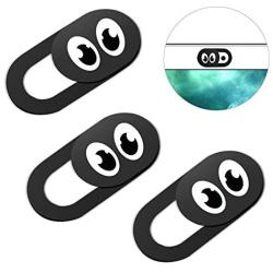 Eye Webcam Cover Slider 0.7Mm Thin - Web Camera Cover Fits Laptop, Desktop, Pc, Macboook Pro, iMac, Mac Mini, Computer, Smartphone, Protect Your Privacy Security, Strong Adhensive 3 Pack (3 Pack)