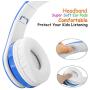 Kids Headphones Bluetooth Wireless 85db Volume Limited Childrens Headset, up to 6-8 Hours Play, Stereo Sound, SD Card Slot, Over-Ear and Build-in Mic Wireless/Wired Headphones for Boys Girls(Blue)