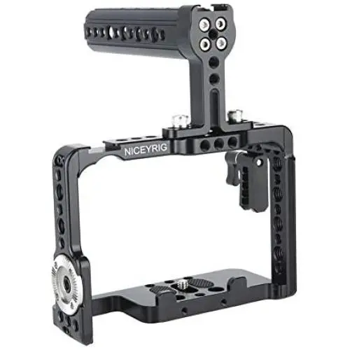 NICEYRIG Camera Cage Kit for Sony A7RIII/ A7III/ A7RII/ A7SII/ A7II/ A9 II, with Cheese Top Handle and HDMI Cable Lock - 190 NICEYRIG Camera Cage Kit for Sony A7RIII/ A7III/ A7RII/ A7SII/ A7II/ A9 II, with Cheese Top Handle and HDMI Cable Lock - 190
