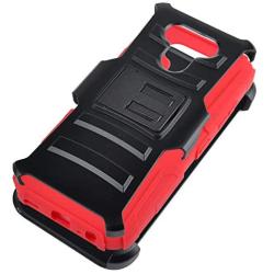 CELZEN - for LG Harmony 4, LG Premier Pro Plus (2020) - Phone Case w/Belt Clip Holster - CV1 Red