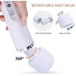 YEVIOR Wired Powerful Handheld Wand Massager with 10 Pulse Settings, Personal Total Body Therapy Massager Wand for Sports Recovery, Muscle Aches, Body Pain (White)