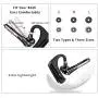Bluetooth Headset V5.0 Honshoop Dual-Mic Noise Cancelling Bluetooth Earpiece Talking Compatible iPhone and Android Cellphones Work for Business/Workout/Driving/Office(Black)