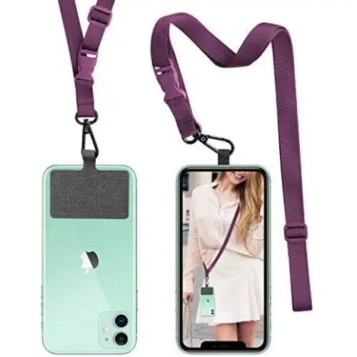 Phone Lanyard Universal Crossbody Cell Phone Lanyards Multifuctional Nylon Patch Adjustable Shoulder Neck Strap Compatible with Most Smartphones (Purple) Phone Lanyard Universal Crossbody Cell Phone Lanyards Multifuctional Nylon Patch Adjustable Shoulder Neck Strap Compatible with Most Smartphones (Purple)