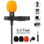 PoP voice Upgraded Lavalier Lapel Microphone, Omnidirectional Condenser Mic for Apple iPhone iPad Mac Android Smartphones, Youtube, Interview, Studio, Video, Recording,Noise Cancelling Mic