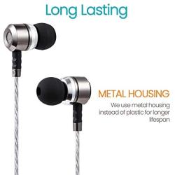 Sephia SP3060VC Earphones with Mic and Volume Control, Noise Isolating Earbuds, Bass Driven Sound, Portable in Ear Headphones, Compatible with iPhone, iPad, Tablets, Samsung and Android Smartphones