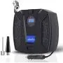 uleete Digital Tire Inflator for Car w/Auto Pump/Shut Off Feature, DC 12V Portable Air Compressor, Auto Tire Pump with LED Light, Air Pump for Car Tires, Bicycles and Other Inflatables