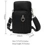 WATACHE Outdoor Sweat-Proof Running Armbag Cross-Body Shoulder Casual Wallet Purse Crossbody Bag Gym Fitness Cell Phone Key Holder for iPhone Xs Max/Xr, Galaxy Note 10, Huawei P30 Pro,Black