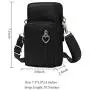 WATACHE Outdoor Sweat-Proof Running Armbag Cross-Body Shoulder Casual Wallet Purse Crossbody Bag Gym Fitness Cell Phone Key Holder for iPhone Xs Max/Xr, Galaxy Note 10, Huawei P30 Pro,Black
