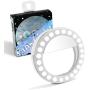 Selfie Ring Light, XINBAOHONG Rechargeable Clip-on Selfie Fill Light with 48 LED for iPhone/Android Smart Phone Photography, Camera Video, Girl Makes up(White)