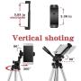 Tripod 40" Aluminum Portable Light Weight Traveler Tripod + Universal Smartphone Holder Mount with Carrying Case for Phone 11 7/7 Plus,6/6s 8/8plus,XR Xs Max 3-Way Floor Stand