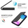 SHIELDON iPhone 11 Pro Max Case, Genuine Leather Auto Sleep Wake Wallet Case Flip Magnetic Cover RFID Blocking Card Slots Kickstand Shockproof Case Compatible with iPhone 11 Pro Max (6.5-inch) - Black