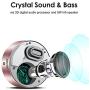 XLEADER SoundAngel (2 Gen) 5W Touch Bluetooth Speaker with Waterproof Case, 15h Music, Louder Crystal HD Sound, Premium Mini Portable Bluetooth Speaker for iPhone iPad Tablet Shower, Rose Gold