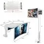 12" 3D Curve Phone Screen Magnifier with Gooseneck Phone Holder,HD Screen Magnifier with Adjustable Clamp Lazy Phone Stand Phone Screen Amplifier Enlarger Compatible with for Smartphone Phone (White) 12" 3D Curve Phone Screen Magnifier with Gooseneck Phone Holder,HD Screen Magnifier with Adjustable Clamp Lazy Phone Stand Phone Screen Amplifier Enlarger Compatible with for Smartphone Phone (White)