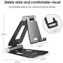 Cell Phone Stand, licheers Portable Multi-Angle Smartphone Holder for Desk Compatible with Nintendo Switch, Phone 11 Pro Xs Max Xr X 8 7 6 6s Plus and 4-7 Inch Devices (Black) Cell Phone Stand, licheers Portable Multi-Angle Smartphone Holder for Desk Compatible with Nintendo Switch, Phone 11 Pro Xs Max Xr X 8 7 6 6s Plus and 4-7 Inch Devices (Black)