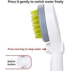 Esing Pet Combing Shower Sprayer,Water Sprinkler Brush for Dogs and Cats,Puppy Bath Scrubber,Handheld Grooming Shower Head with Soft Massage Needles