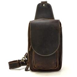 NKns Belt Bag Fanny Pack Mens Leather Chest Bag Shoulder Bag Messenger Bag Messenger Bag Mobile Phone Bag Travel Accessories Money Travel
