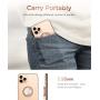 GVIEWIN Marble Cell Phone Ring Holder Finger Ring Stand, Kickstand Metal Grip Holder for Magnetic Car Mount Compatible with iPhone 11 Pro Max/X/XR/SE 2020 and Other Smartphones (Marble/Light Pink)