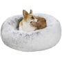 Zerohub Faux Fur Round Dog Bed, Ultra Soft Comfy Donut Cuddler, Washable Dog and Cat Cushion Bed for Dogs and Cats