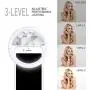 Selfie Ring Light [Upgraded Version], Rechargeable Portable Clip-on Selfie Fill Light with 36 LED for Smart Phone Laptop Photography, Camera Video, Girl Makes up White