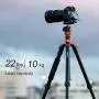 K&F Concept TM2515M1 67 inch Compact Lightweight Aluminum Travel Tripod 10kg/22lbs Load Capacity,with Monopod 360° Panorama Ball Head Compatible with DSLR Camera K&F Concept TM2515M1 67 inch Compact Lightweight Aluminum Travel Tripod 10kg/22lbs Load Capacity,with Monopod 360° Panorama Ball Head Compatible with DSLR Camera