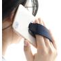 Sinjimoru Silicone Mobile Phone Grip with Stand, Cell Phone Stand for Desk & Secure iPhone Holder Strap for All Smartphone. Sinji Grip Silicone Black