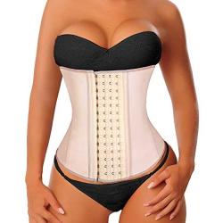 YIANNA Waist Trainer Corset for Weight Loss Latex Colombiana Waist Cincher Slimming Hourglass Body Shaper