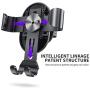 LEEIOO Gravity Car Phone Mount,Aluminum Auto-Grab Vehicle Air Vent Mobile Phone Holder for 4-6.5 inches Mobile Phone Black