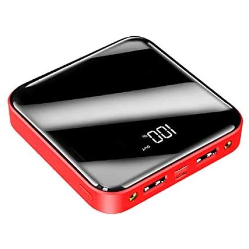 OYEALEX 20000mAh Portable Power Charger with LED Dual USB Ports 2.1A Output and 2A Input,Super Light Cell Phone Charger Battery Portable Power Supply/Power Bank Portable (Red,3.15INCH)