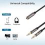 Headphone Splitter Adapter 3.5mm Aux Audio Splitter for Computer, Hinotori Headset Splitter Mic and Audio Y Splitter Cable for PC Gaming Headset, Nintendo Switch, PS4, Xbox One, Smartphones or Laptop