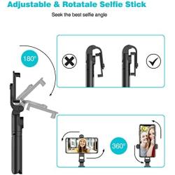 Selfie Stick Tripod,Mini Extendable Tripod Stand Phone Selfie Stick with Bluetooth Remote Shutter for iPhone x/xs/xr/7 8 11/Samsung Galaxy s8 9/Huawei/Google/Xiaomi/More