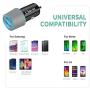 Rapid USB C Car Charger, Compatible for Samsung Galaxy S20/S20 Plus/S20 Ultra/S10+/S10e/Note 10/Note 10 Plus/9/8/S9+/S8/A50/A70, Quick Charge 3.0 Dual USB 18W Fast Car Charger with Type C Cable 3.3ft