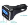 Jebsens 4.8A 24W Dual USB Car Charger Volt Meter Car Battery Monitor with LED Voltage & Amps Display, for iPhone 7 / 6s / Plus, iPad Pro/Air 2 / Mini, Galaxy S7 / S6 / Edge/Plus, Note 5/4