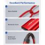 JSAUX Lightning to 3.5mm Audio Cable 6FT, [Apple Mfi Certified] iPhone Audio Headphone Jack Cable Lightning to Aux Cord Compatible with iPhone SE/11/11 Pro/11 Pro Max/X XR XS XS Max 8 8P 7 7P-Red