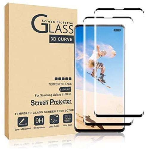 Comfort Valley Galaxy S10 Plus Screen Protector, [2-Pack] [Shatterproof Film] [Full Coverage] [3D Bending] [Anti-Scratch] [HD] Tempered Glass Screen Protector For Samsung Galaxy S10 Plus