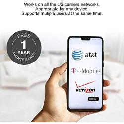 Lintratek 4G LTE Signal Booster Verizon AT&T T-Mobile Band 4 1700MHz Cellular Signal Amplifier Repeater Kit Voice & Data for Home/Cottage/Office LCD Display 65dB FCC